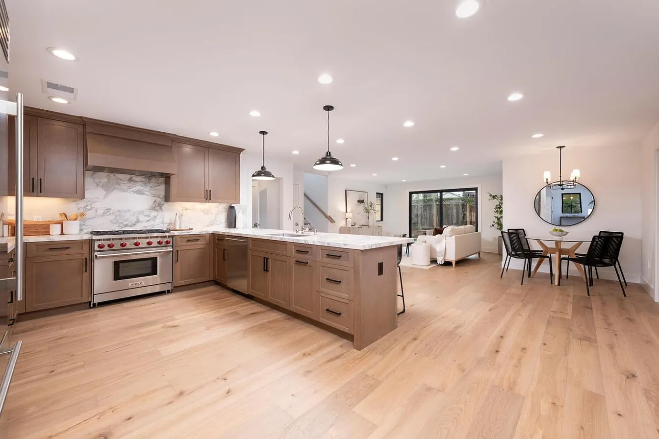 Open floor plan kitchen — residential electrical
